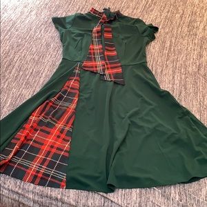 Red & Green Tartan Dress